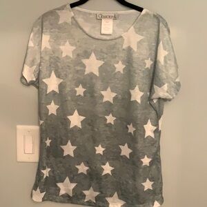 GREEN WITH WHITE STARS TOP (COLLECTION L ) MEDIUM